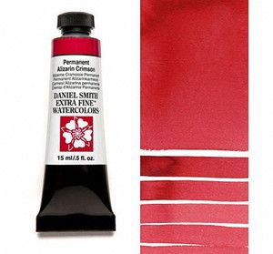Farba akwarelowa Daniel Smith 185 Permanent Alizarin Crimson extra fine watercolours seria 2 15 ml